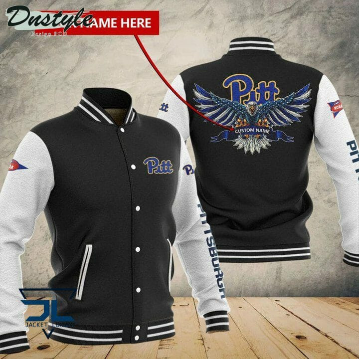 Pittsburgh Panthers Custom Name Black Baseball Jacket