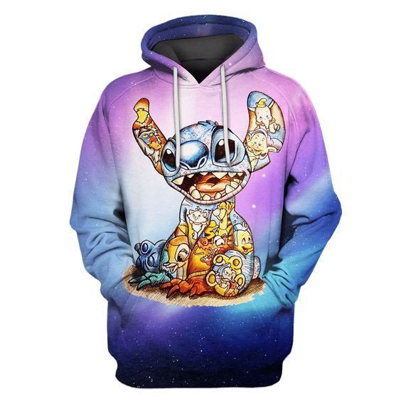 Lilo And Stitch Cute Lover 3d Hoodie Zip Hoodie 1238