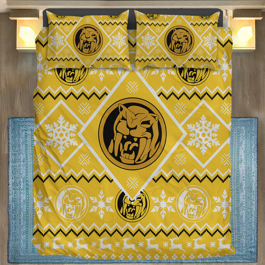 Power Ranger Bedding Set Mighty Morphin Yellow Power Ranger Duvet Covers