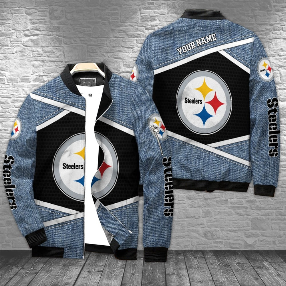 Pittsburgh Steelers Personalized Bomber Jacket BG877