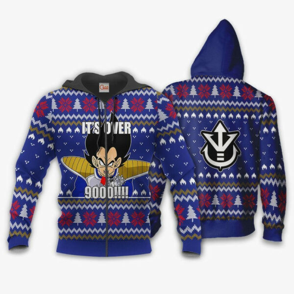 Vegeta Ugly Christmas Dragon Ball Z Anime 1k345 Cartoon Graphic Outfits Aop 3d Hoodie, Zip Hoodie 2281