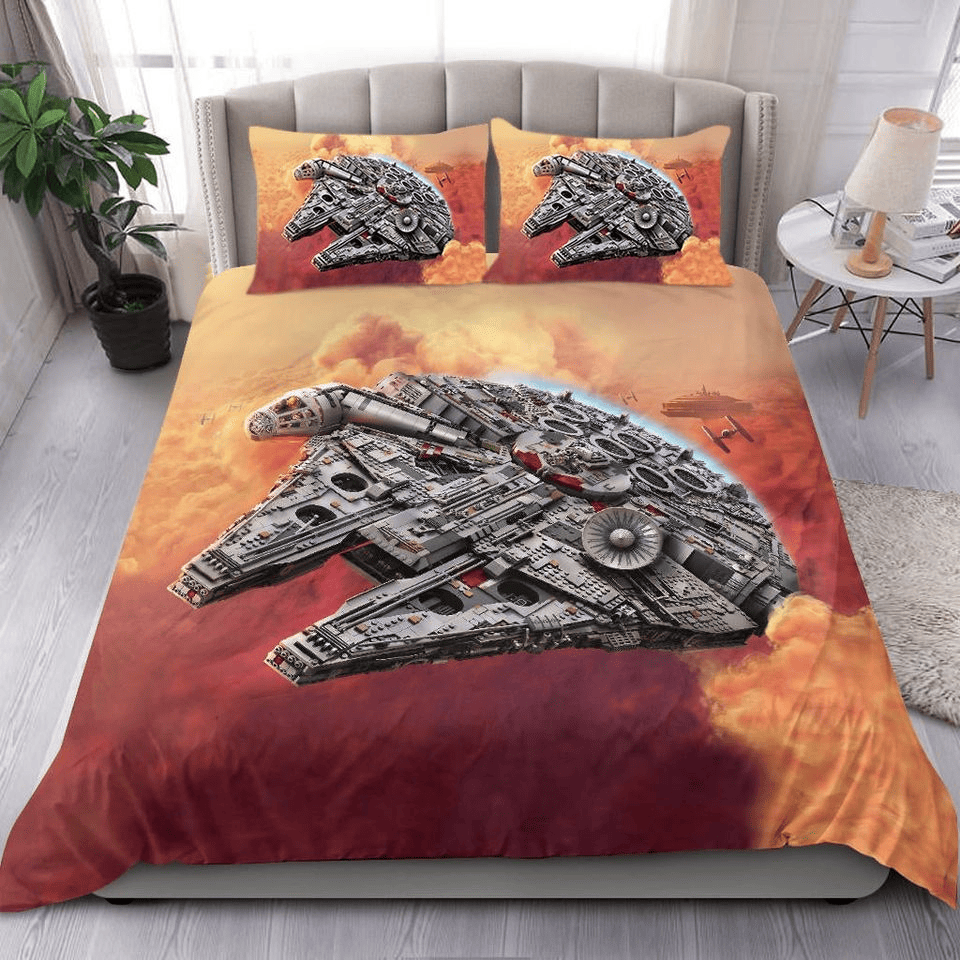 SW Bedding Set Millennium Falcon Spaceship Graphic Duvet Covers