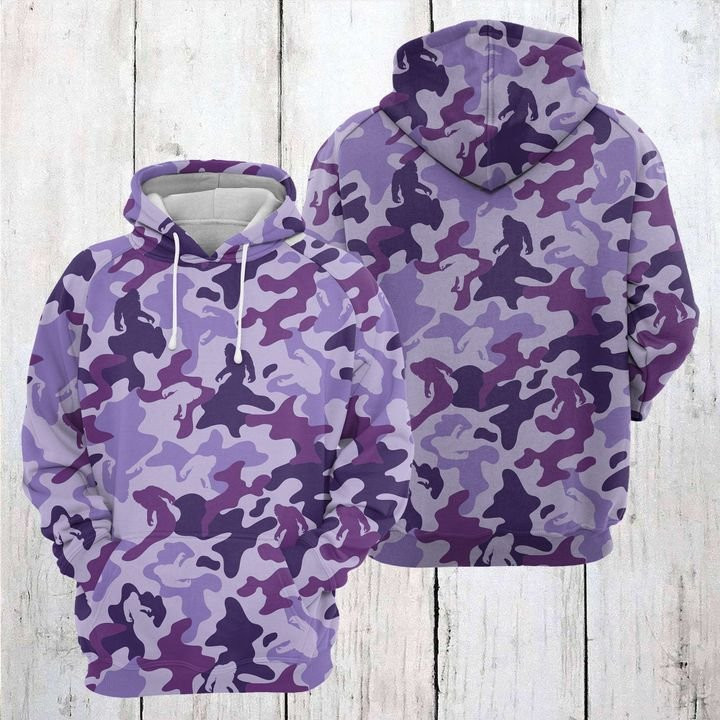 Bigfoot Nermal Camo 3D All Over Print Hoodie & Zip Hoodie
