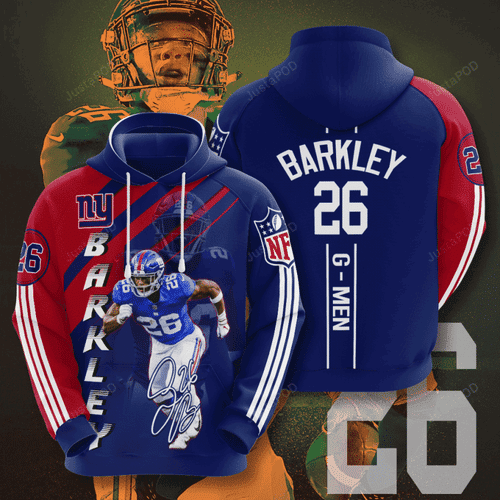 New York Giants SAQUON BARKLEY 3D All Over Print Hoodie & Zip Hoodie