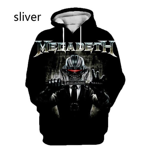New Fashion Megadeth Band Print Hoodies Men Coat Jacket Power Sweatshirts Hoody 01