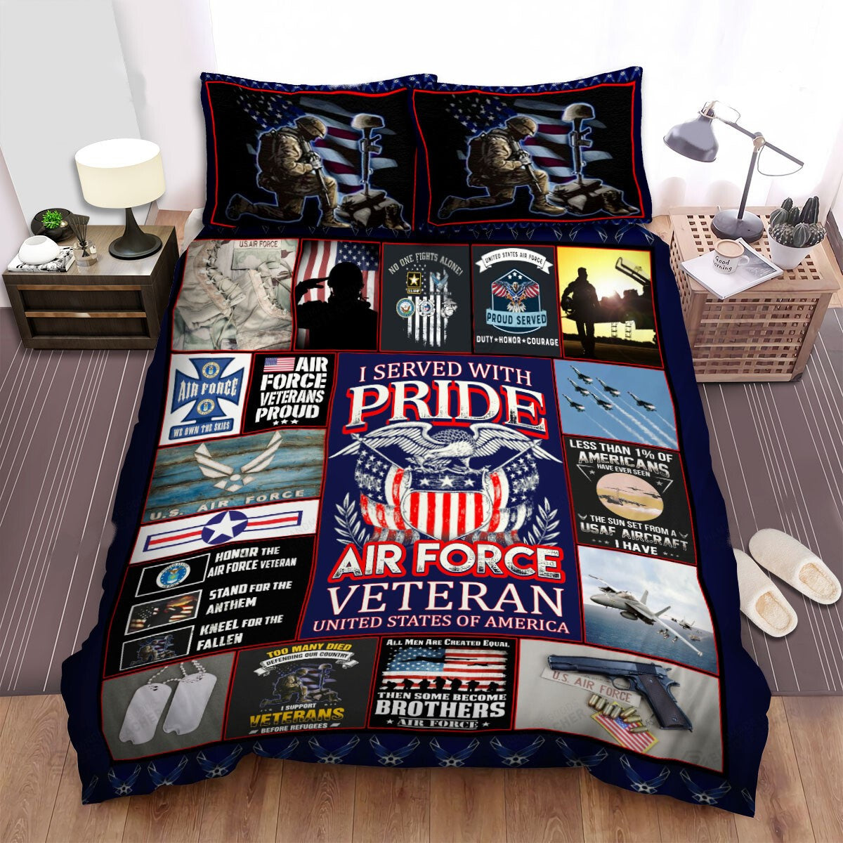 Veteran Bedding Set I Served With Pride Air Force Veteran Duvet Covers