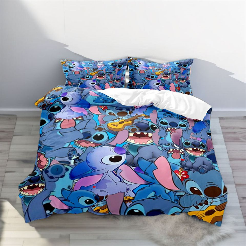 Lilo And Stitch Bedding Set DN Stitch Graphic Pattern Duvet Covers