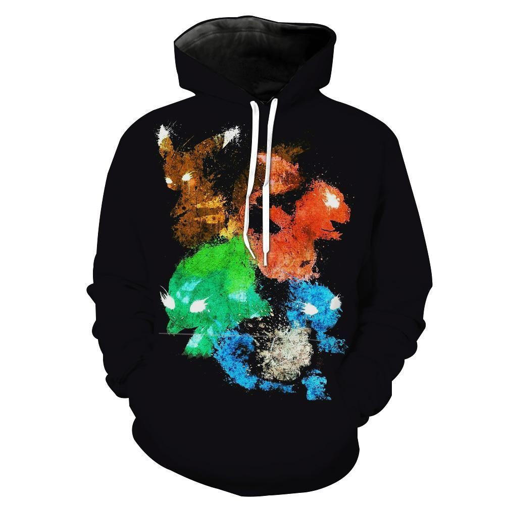Starter Pokemon 3D All Over Print Hoodie & Zip Hoodie