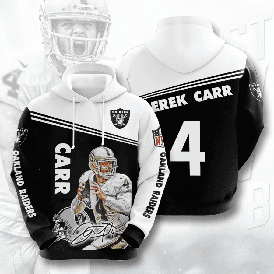 Las Vegas Raiders Derek Carr 4 3D All Over Print Hoodie & Zip Hoodie