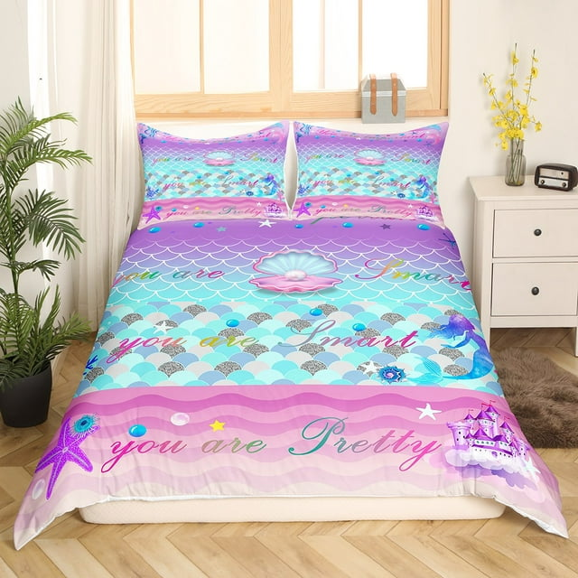 Mermaid Bedding Set Mermaid You Are Important Smart Pretty Duvet Covers