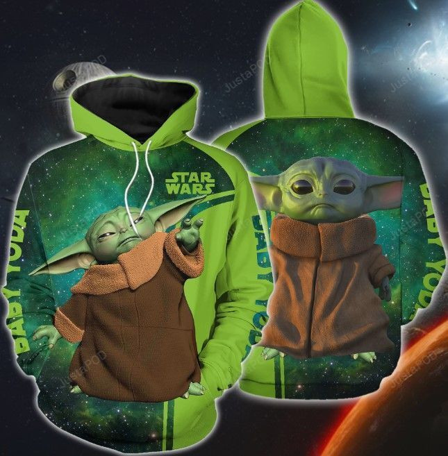 Star Wars Baby Yoda 3d All Over Print Hoodie, Zip-up Hoodie