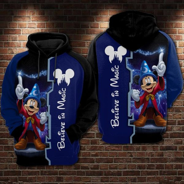 Mickey Mouse Believe In Magic Cartoon 2k742 Lover Gift ,mickey All Over Print 3d Hoodie4 1854