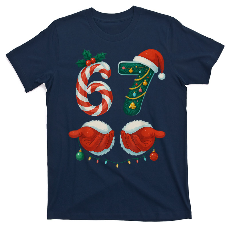 67 Christmas 6 7 Meme Pajamas Holiday Gen Alpha Slang T-Shirt
