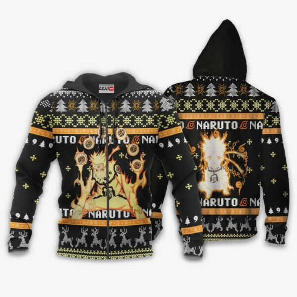 Naruto Bijuu Christmas Naruto Anime 1k450   Cartoon Graphic Outfits Aop 3d Hoodie, Zip Hoodie 2157