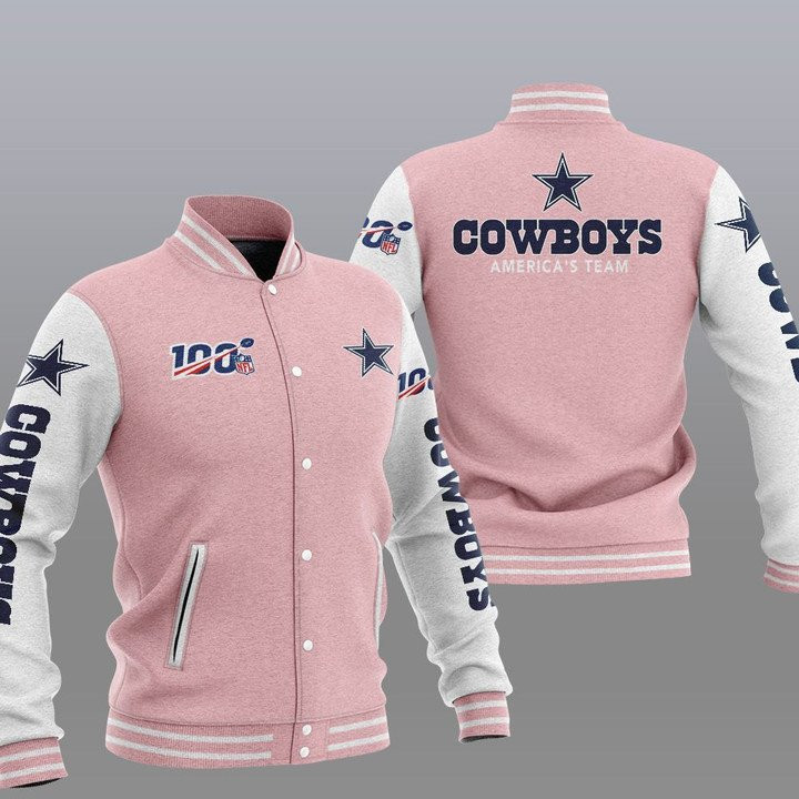 Cowboys Pink America Team Baseball Jacket