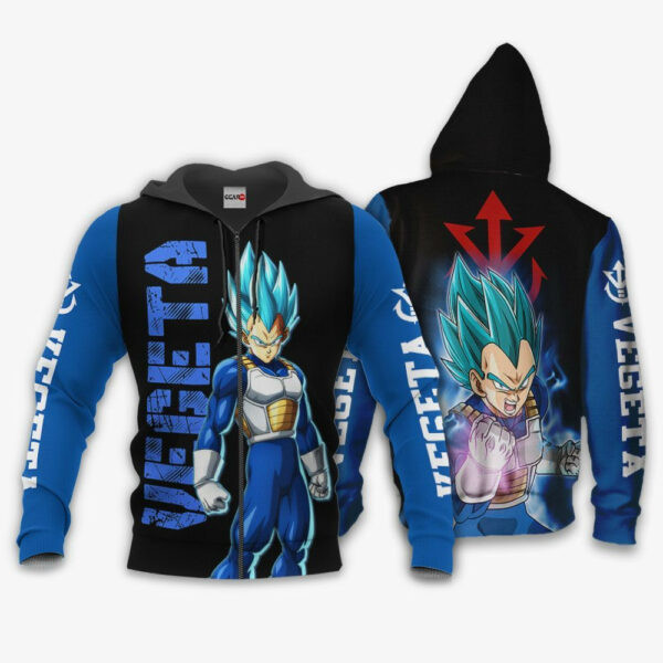 Vegeta Saiyan Blue Costume Dragon Ball Anime 3k433 Cartoon 3d Hoodie Zip Hoodie 2624