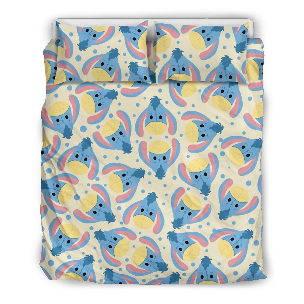WTP Bedding Set DN Eeyore Face Pattern Duvet Covers White
