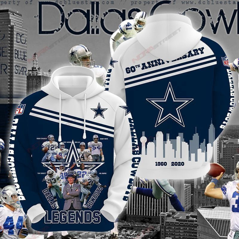 Cowboys Legends 1960 2020 3D All Over Print Hoodie & Zip Hoodie