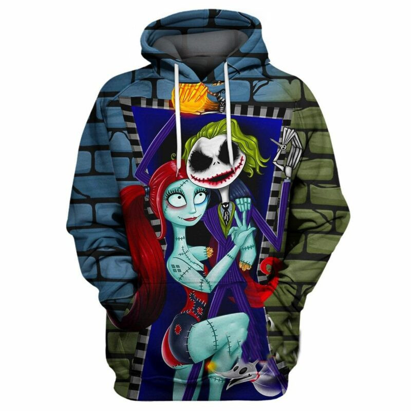 Joker X Jack Skellington 3d Hoodie Zip Hoodie