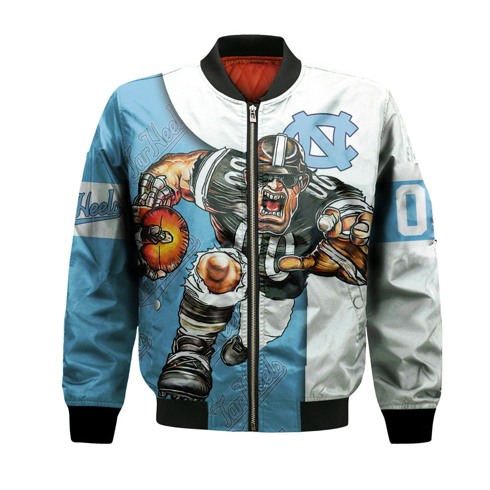 North Carolina Tar Heels Custom Number Mascot Bomber Jacket