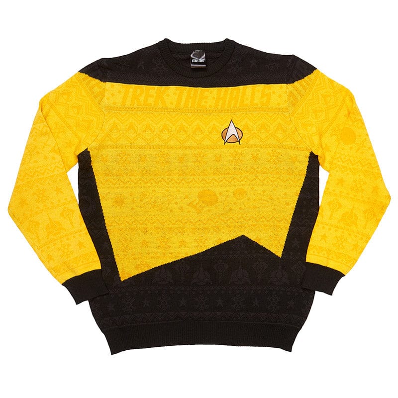Star Trek Yellow Christmas Ugly Sweater