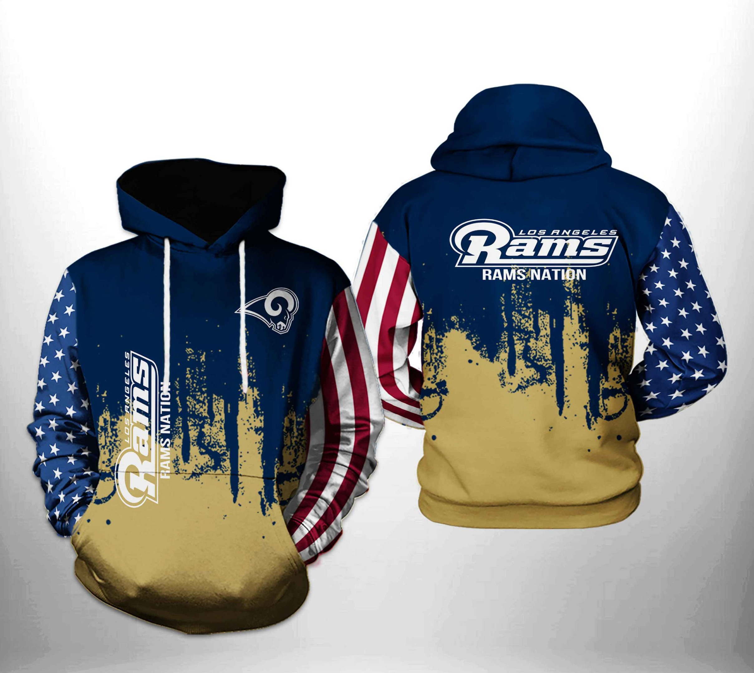 Los Angeles Rams Team US 3D All Over Print Hoodie & Zip Hoodie