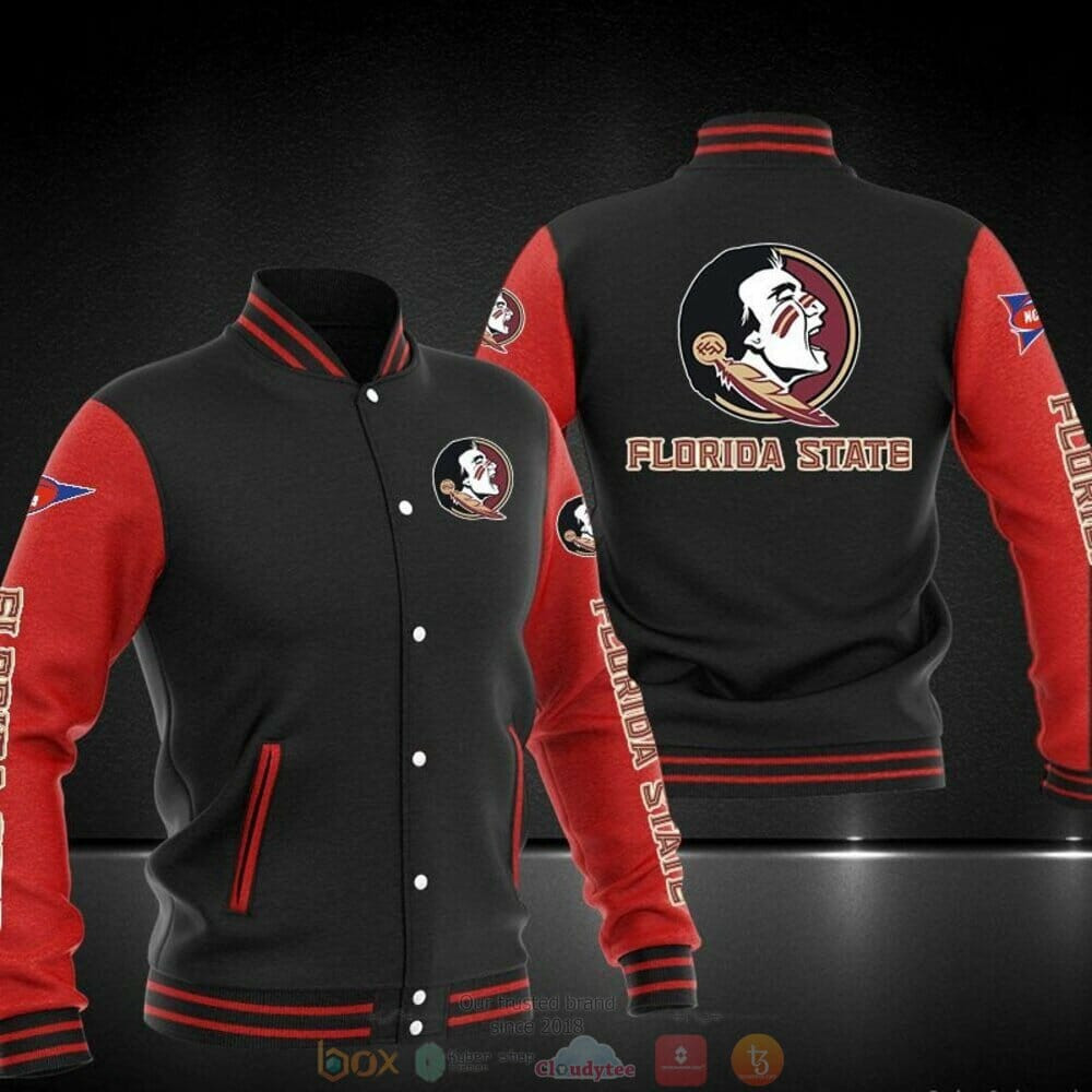 Florida State Seminoles Black Red Baseball Jacket