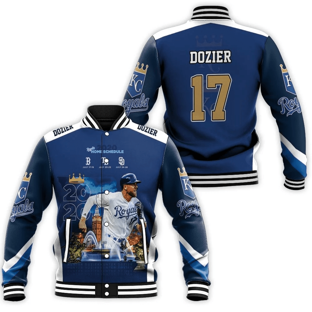 Kansas City Royals 17 Hunter Dozier 2021 Baseball Jacket