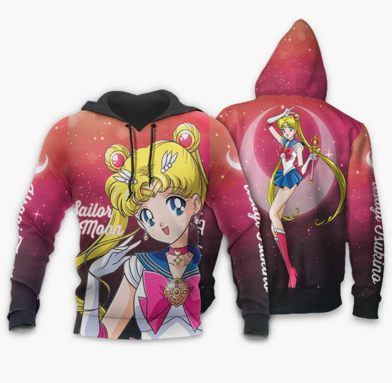Sailor Moon Usagi Tsukino Transform Pink 3d Hoodie Zip Hoodie