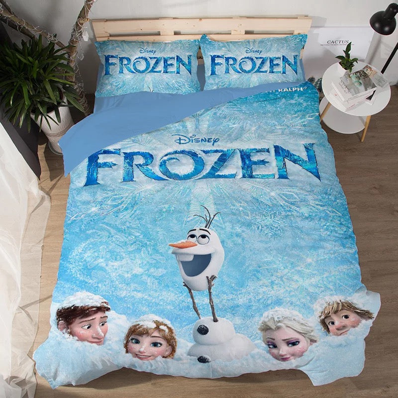Frozen Bedding Set Olaf Characters In Snow Duvet Covers