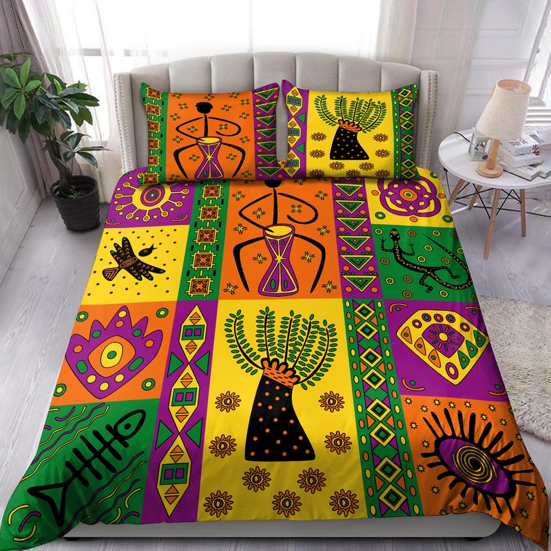 Juneteenth Bedding Set Juneteenth Floral Africa Pattern Duvet Covers