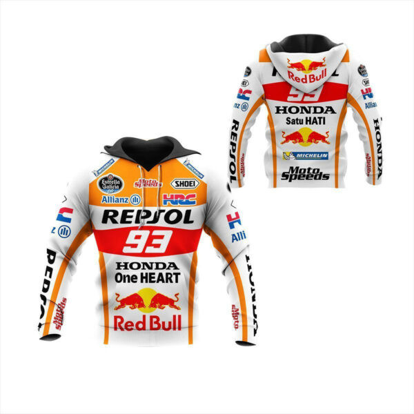 Honda Repsol Racing Shirt 622, 3d Hoodie Zip Hoodie 1765