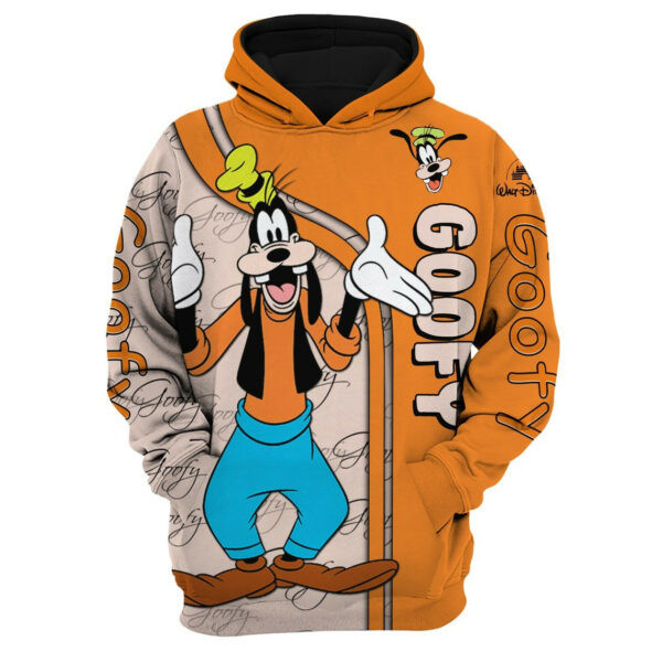 Goofy Dog Fan Gift, Goofy Dog Cartoon Graphic Outfits Gift Aop Hoodie, Zip Hoodie 834