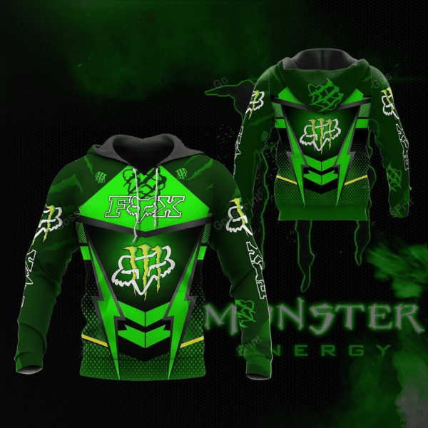 Fox Racing Monster Energy Racing Team Car 3d Zip Hoodie Hoodie Ii0 1668