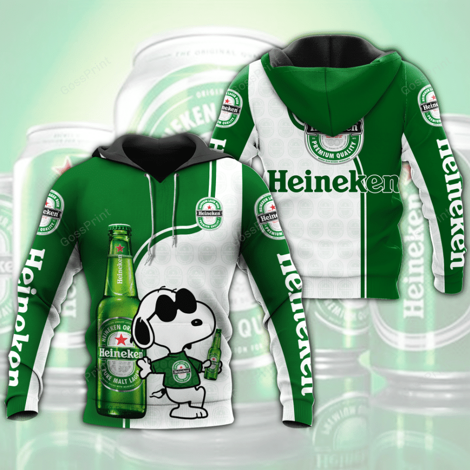 Snoopy Heineken Beer Aop Hoodie
