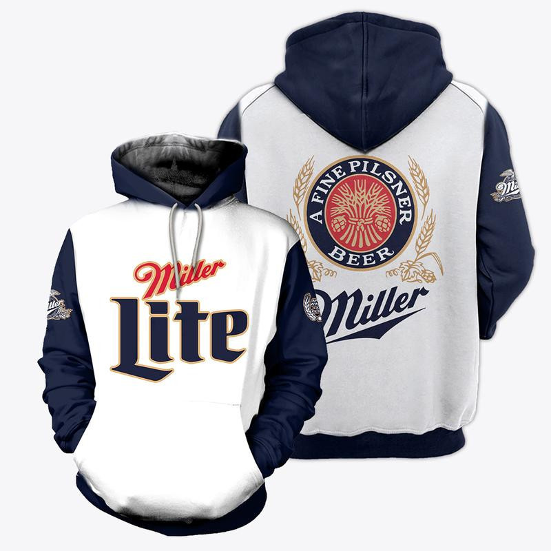 Miller Lite Beer Lovers All Over Printed 3d Hoodie Zip Hoodie