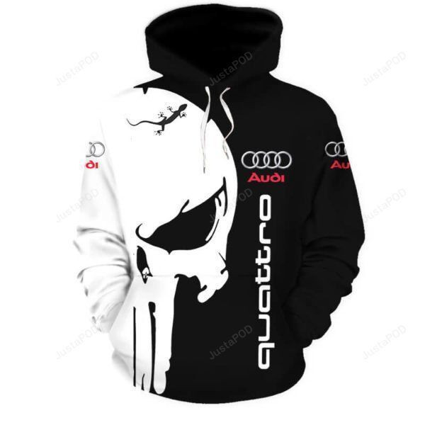Punisher Skull Audi Quattro 3D All Over Print Hoodie & Zip Hoodie