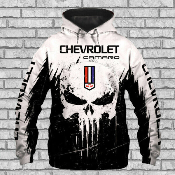 Chevrolet Camaro Skull Racing 3d All Over Print Hoodie 357 649