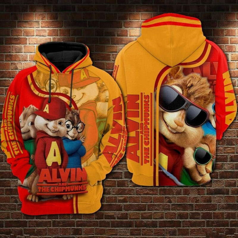 Alvin And The Chipmunks Over Print 3d Hoodie