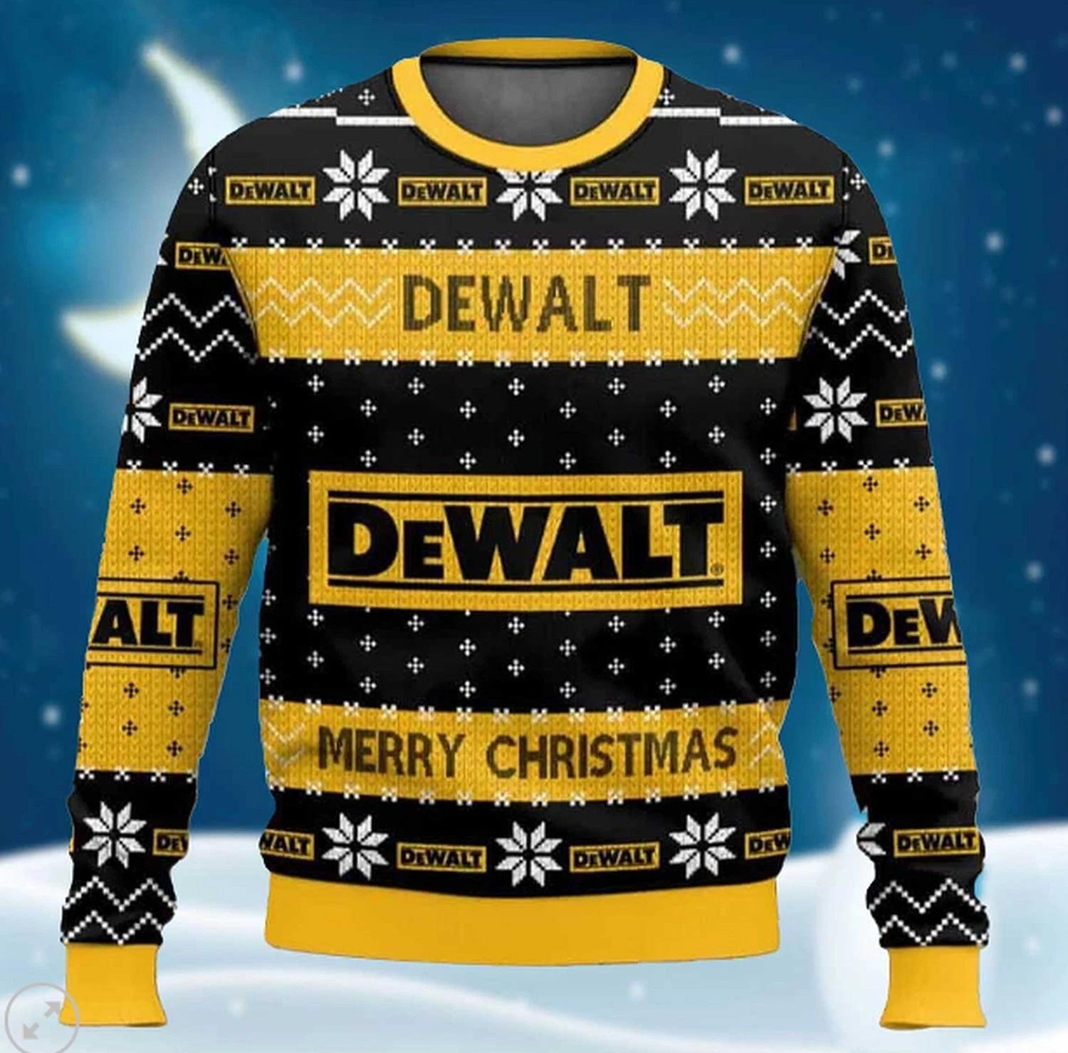Power Tools Dewalt Merry Ugly Christmas Sweater