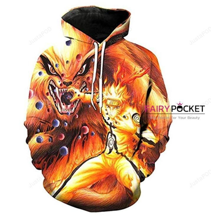 Naruto Uzumaki Naruto Kurama 3D All Over Print Hoodie & Zip Hoodie