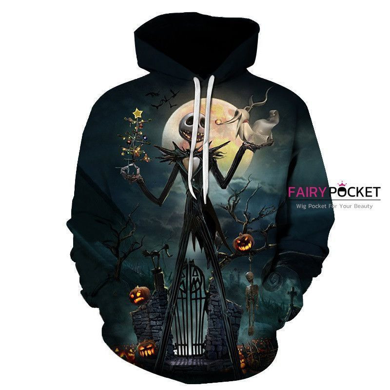 The Nightmare Before Christmas Jack Skellington 3D All Over Print Hoodie & Zip Hoodie