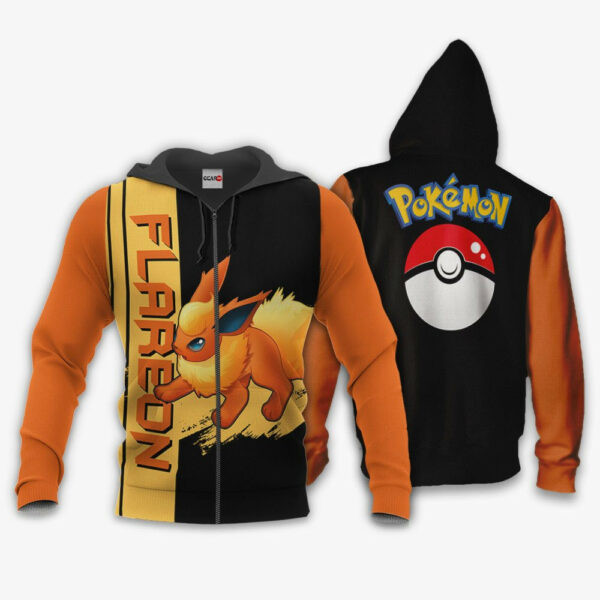 Flareon Anime Pokemon 1k759 Cartoon Graphic Outfits Aop 3d Hoodie, Zip Hoodie 347