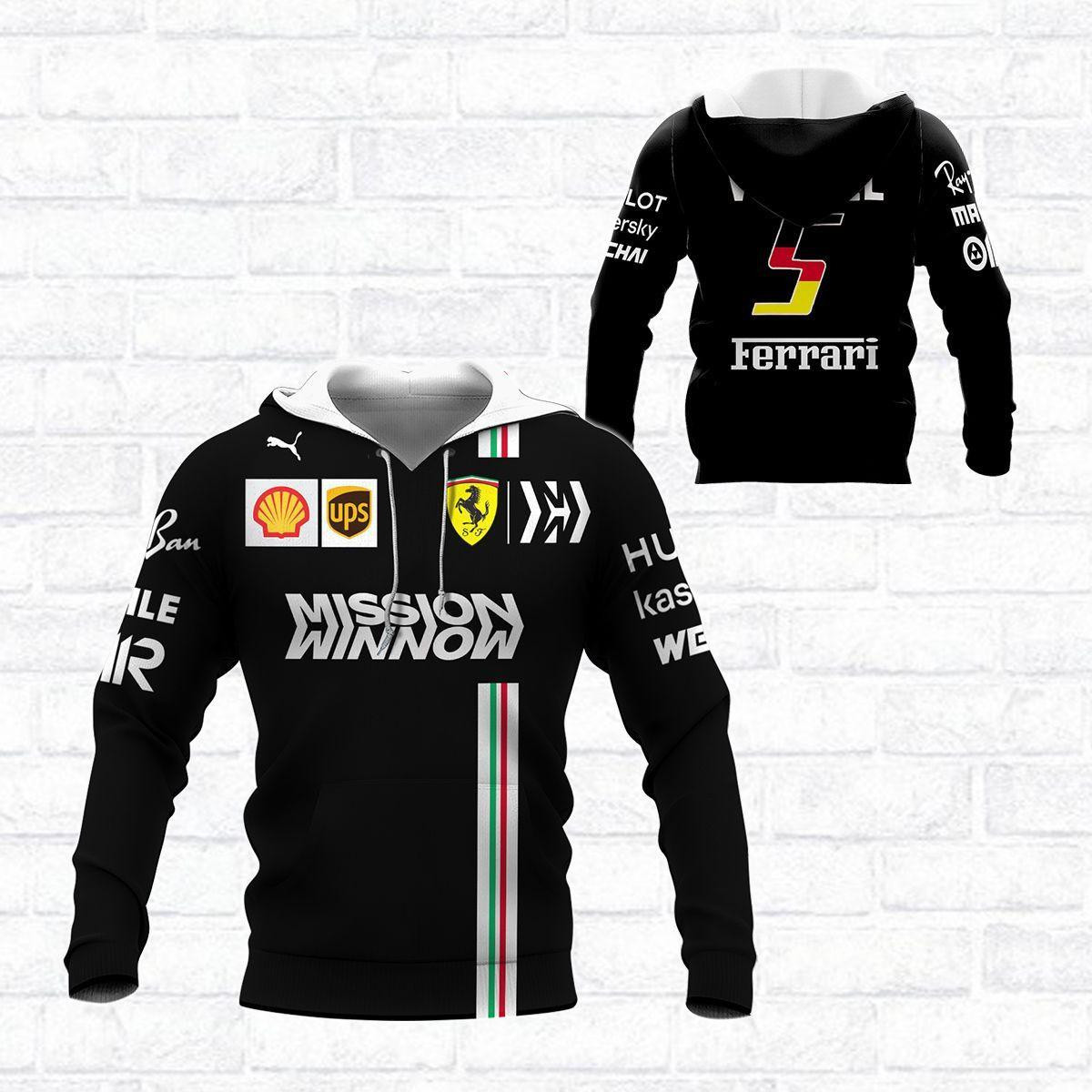 Sebastian Vettel Ferrari Racing Car F1 7k981 3d Zip Hoodie Hoodie Ii0