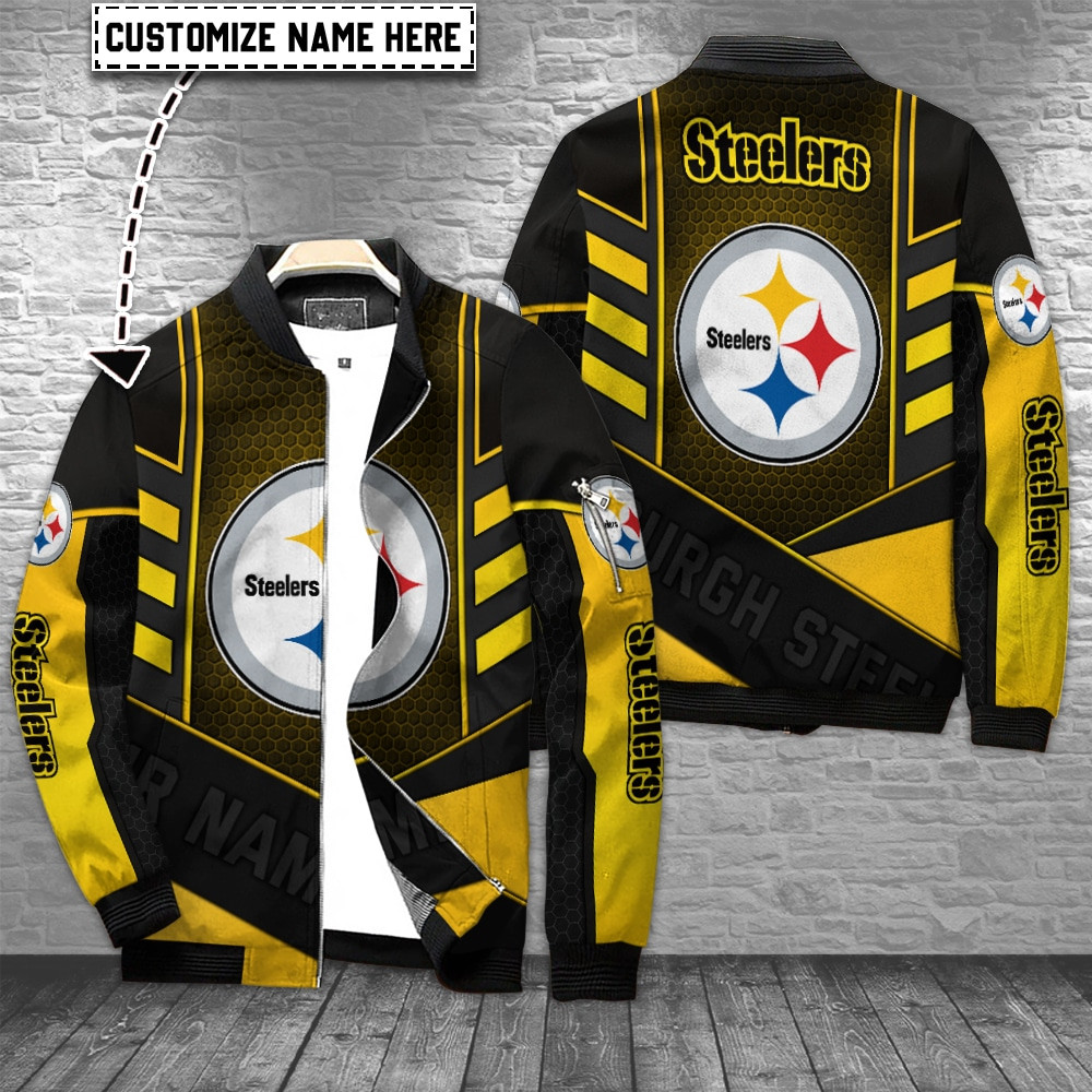 Pittsburgh Steelers Personalized Bomber Jacket BG872