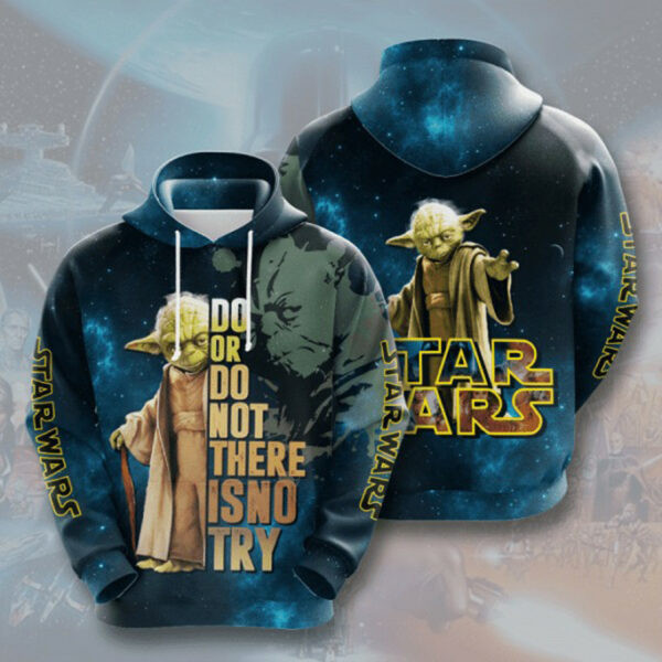 Star Wars Baby Yoda Do Or Do Not There Is No Try Fan Gift, Star Wars Baby Yoda Aop Hoodie 2199