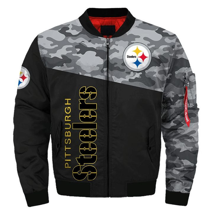 Pittsburgh Steelers Camo Edition Bomber Jacket