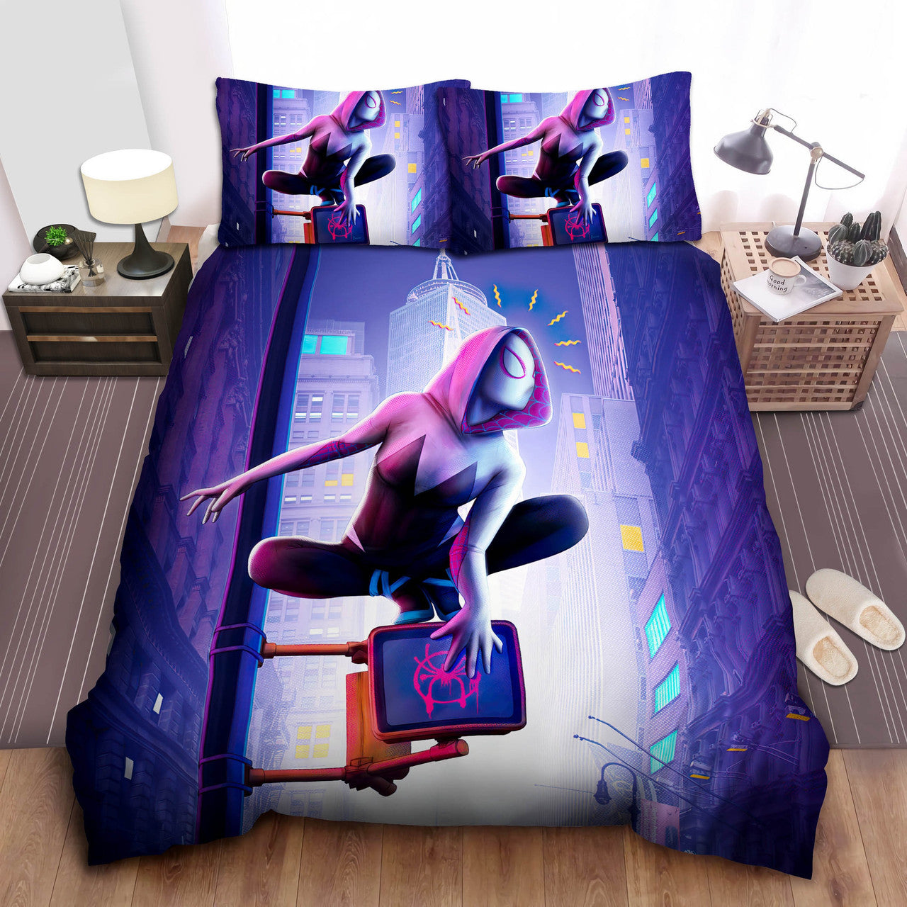 Spiderman Bedding Set MV Spider-Gwen Digital Art Duvet Covers