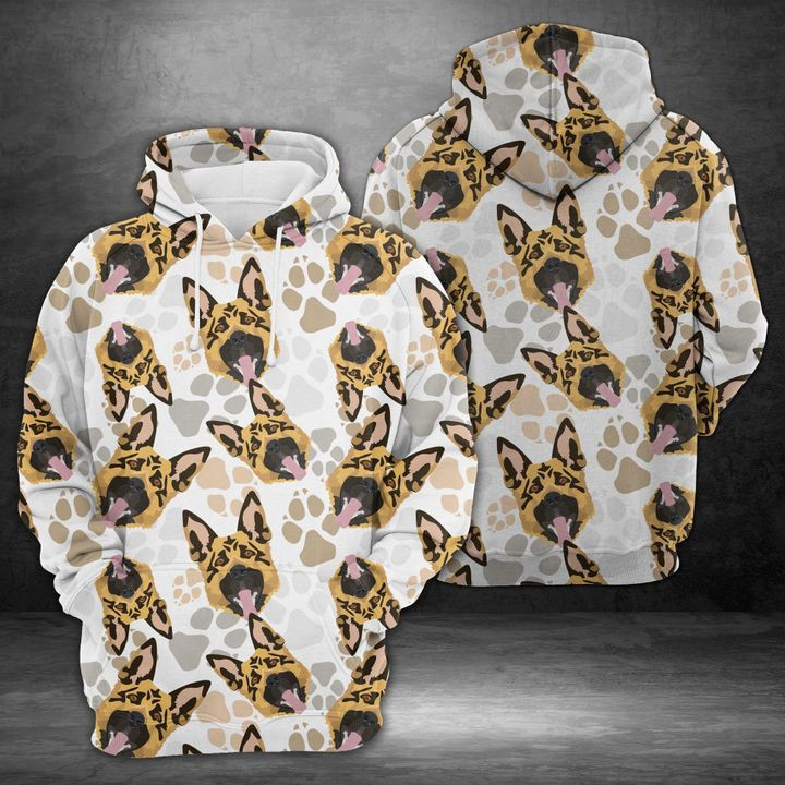 Dog Paws German Shepherd 3D All Over Print Hoodie & Zip Hoodie