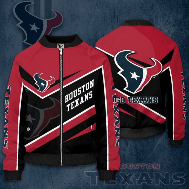 Houston Texans Red Black Bomber Jacket V5